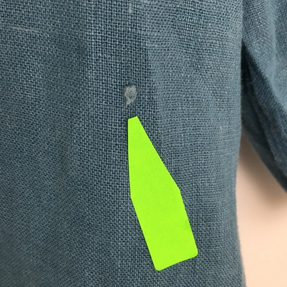 Tempo Paris 100% Linen Tunic Top Blue Women’s M/L Lagenlook - Picture 6 of 12